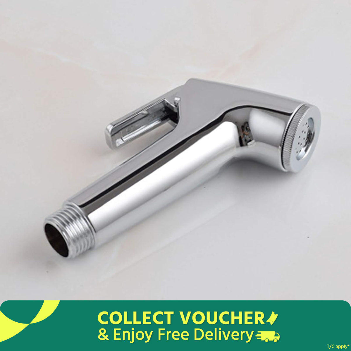 RAYA ABS Chrome Handheld Toilet Push Shower/ Bidet Sprayer Bathroom Shower Head Adapter Water Spray Hose Kit