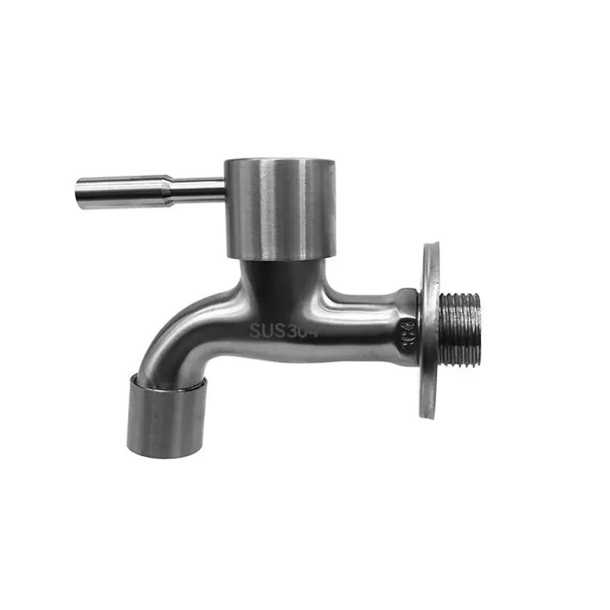 304 Stainless Steel Bathroom Wall Tap Faucet