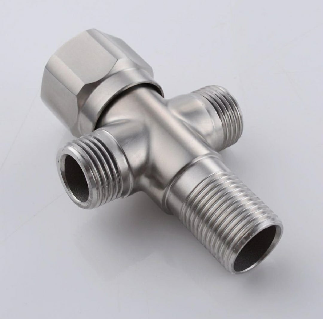 Angle Stop Valve 2 in 1 / Stainless Steel Angle Valve For bathroom